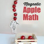Magnetic Apple math Game for the book Ten Apples Up On Top