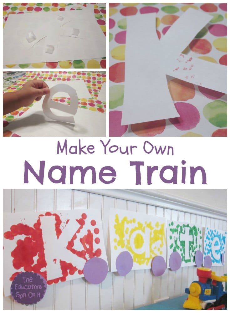 Make Your Own Name Train Craft with Preschoolers - The Educators' Spin On It Make Your Own Name Train Craft with Preschoolers
