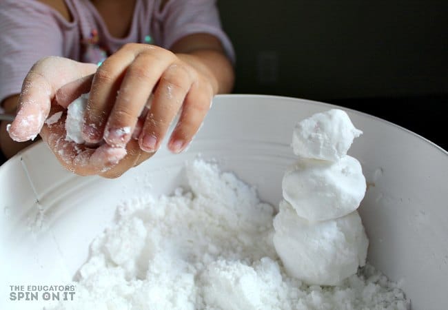 Making a Snowman with Pretend Snow for Preschoolers - The Educators' Spin On It Making a Snowman with Pretend Snow for Preschoolers