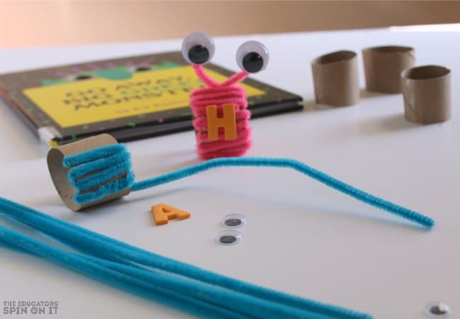 Making Beads for Monster Themed Necklace for Preschoolers - The Educators' Spin On It Making Beads for Monster Themed Necklace for Preschoolers