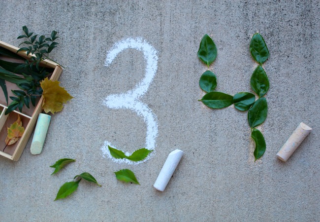 making-numbers-with-leaves-an-outdoor-game-for-kids - The Educators' Spin On It Making Numbers with Leaves