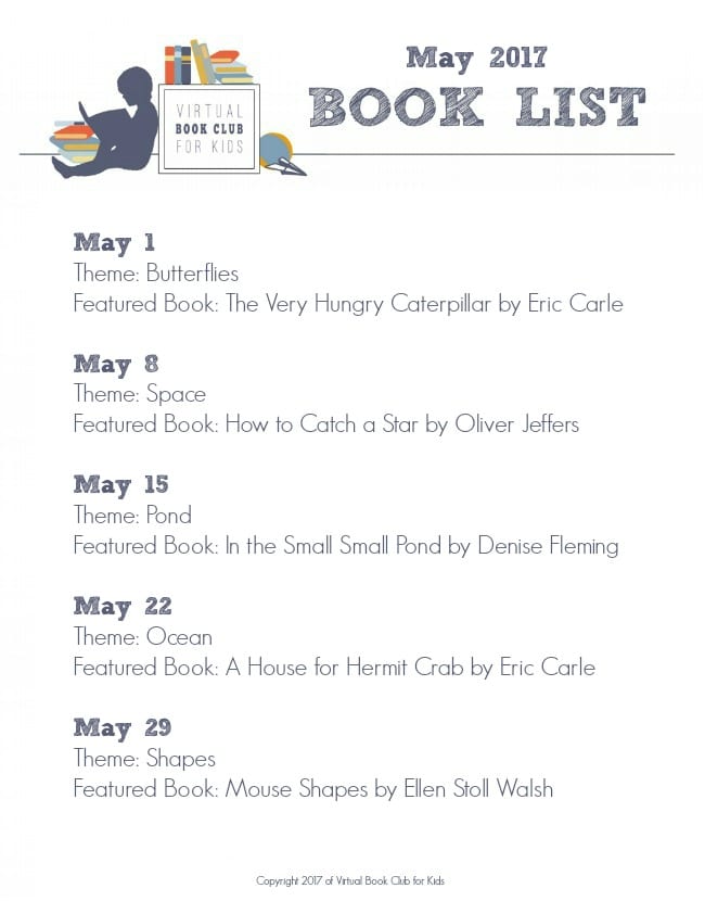 May-VBC-Book-List-2017 - The Educators' Spin On It May Books List for Virtual Book Club for Kids 2017 for Preschoolers
