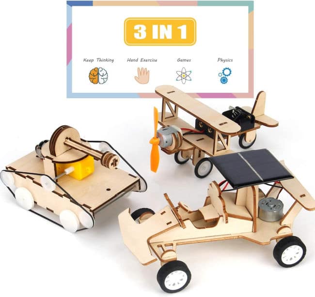 Mini Tudou 3D Wooden Puzzle Solar Car 3-in-1 STEM Science Kit - The Educators' Spin On It Mini Tudou 3D Wooden Puzzle Solar Car 3-in-1 STEM Science Kit