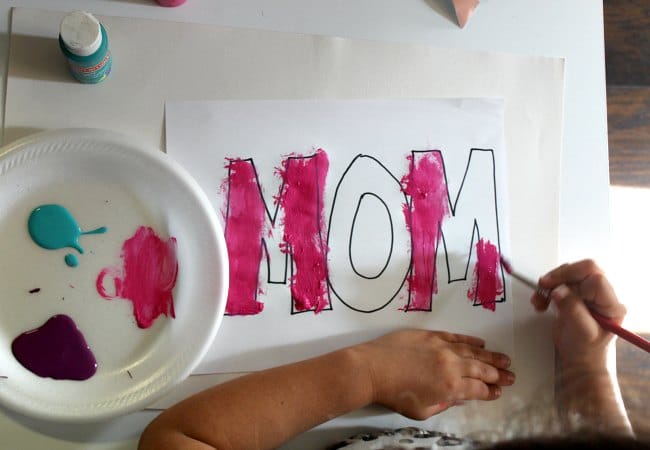 Mom Art Project with Kids Using Paint - The Educators' Spin On It Mom Art Project with Kids Using Paint
