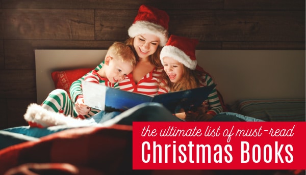 mom-read-christmas-book-to-kids-in-santa-hat- - The Educators' Spin On It mom reading christmas book to children with santa hats on