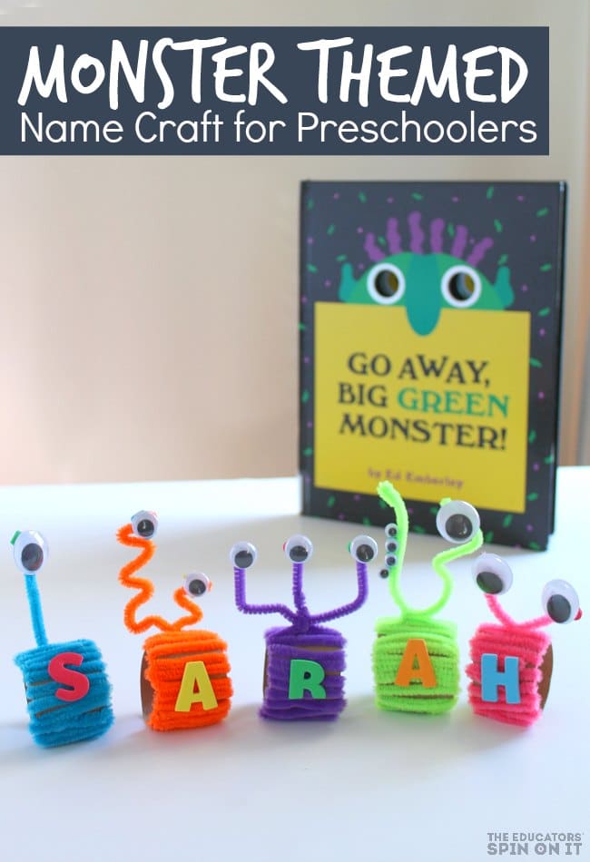 Monster Name Craft for Preschoolers inspired by Go Away Big Green Monster - The Educators' Spin On It Monster Name Craft for Preschoolers inspired by Go Away Big Green Monster