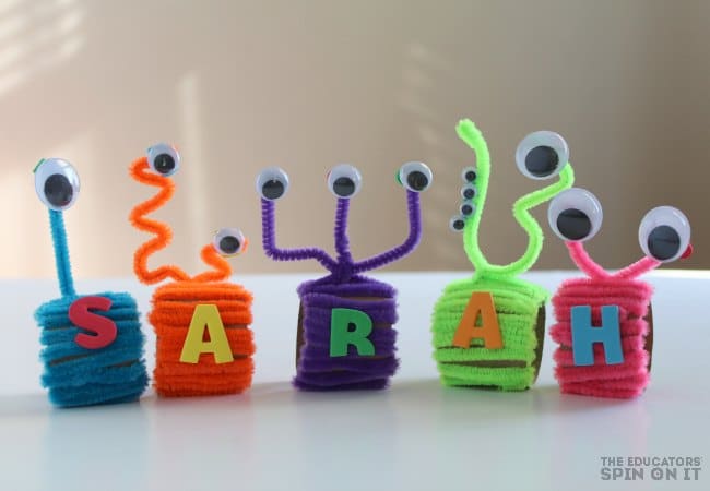 Monster Themed Name Activity for Preschoolers for Halloween - The Educators' Spin On It Monster Themed Name Activity for Preschoolers for Halloween