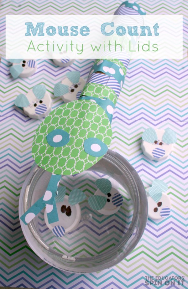 Mouse Count Activity with Lids for Preschoolers - The Educators' Spin On It Mouse Count Activity with Lids for Preschoolers