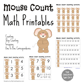 mouse count printable game for kids