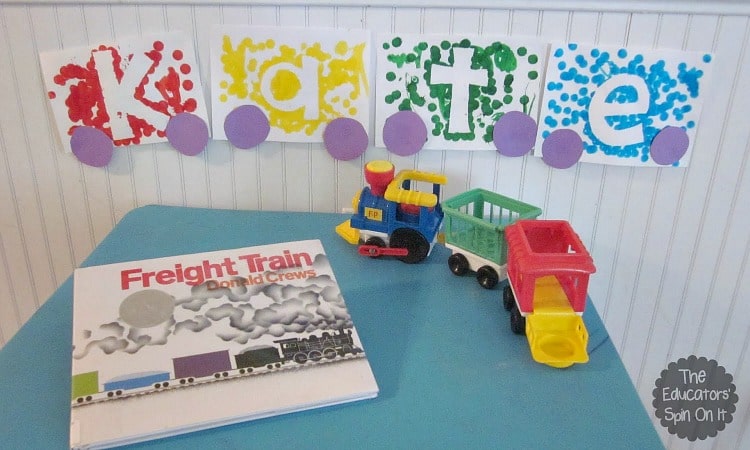 Name Train Craft Idea - The Educators' Spin On It Name Train Craft Idea with Preschoolers