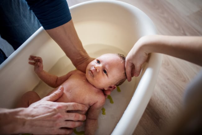 newborn-bath - The Educators' Spin On It Giving Newborn Baby a Bath