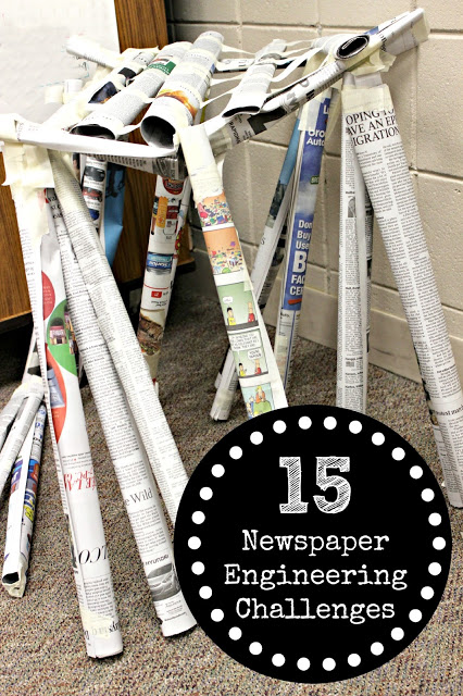 Newspaper%2BChallenges.jpg - The Educators' Spin On It Newspaper structure built with kids
