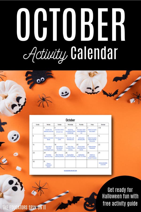 october-activity-calendar-pin-1 - The Educators' Spin On It October Activity Calendar for Kids