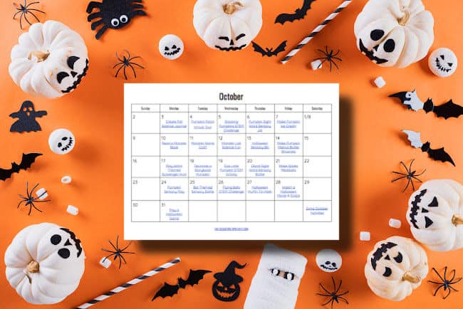 october-calendar-download - The Educators' Spin On It October Calendar for Kids