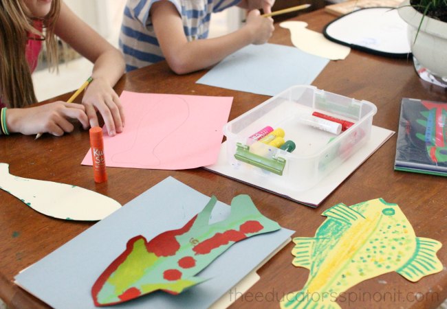 open ended fish art and science project with kids - The Educators' Spin On It Directions Open Ended Fish Art and Science Project for creative kids to make and do.