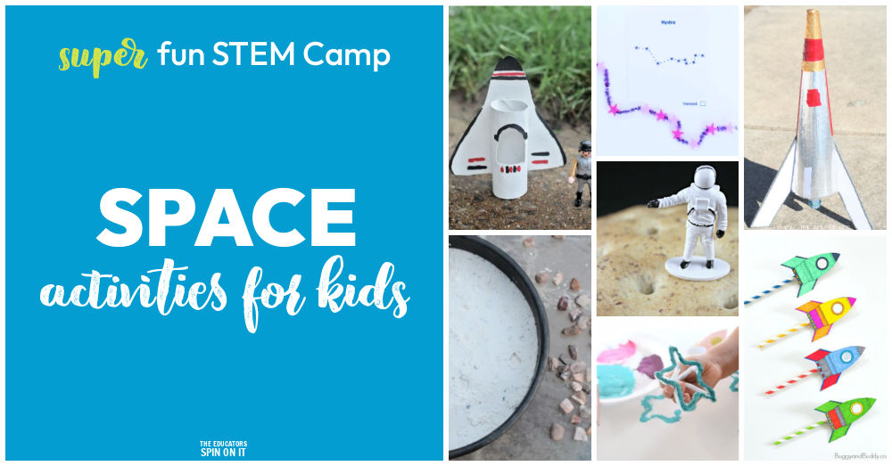 outer-space-STEM-camp-activities - The Educators' Spin On It Outer Space STEM Camp Activities for kids. Space Themed materials, books and activities for kids.