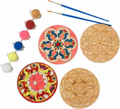 Paint Your Own Rangoli Coaster Set 1 - The Educators' Spin On It Paint Your Own Rangoli Coaster Set