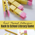 Pencil Themed Clothespins for Games for Kids