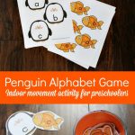 Penguin Themed Alphabet Game for Preschoolers with Printables