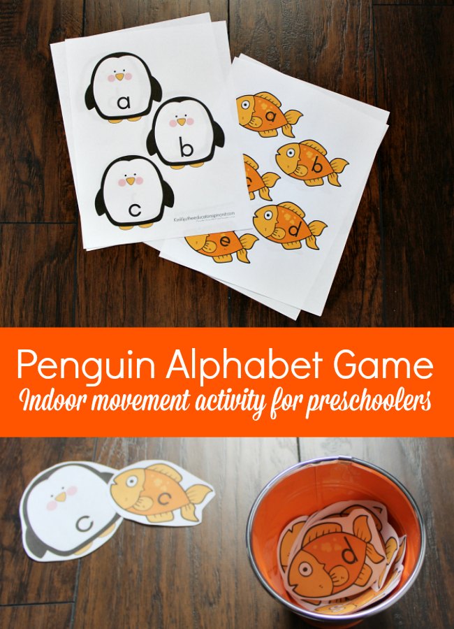 Penguin Themed Alphabet Game for Preschoolers with Printables - The Educators' Spin On It Penguin Themed Alphabet Game for Preschoolers with Printables