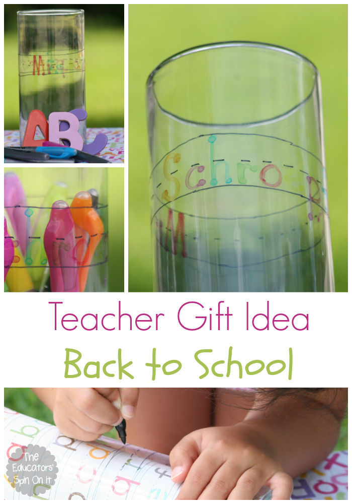 persoalized-teacher-gift-idea-back-to-school - The Educators' Spin On It Personalized Teacher Gift Ideas for Back to School with markers on glass