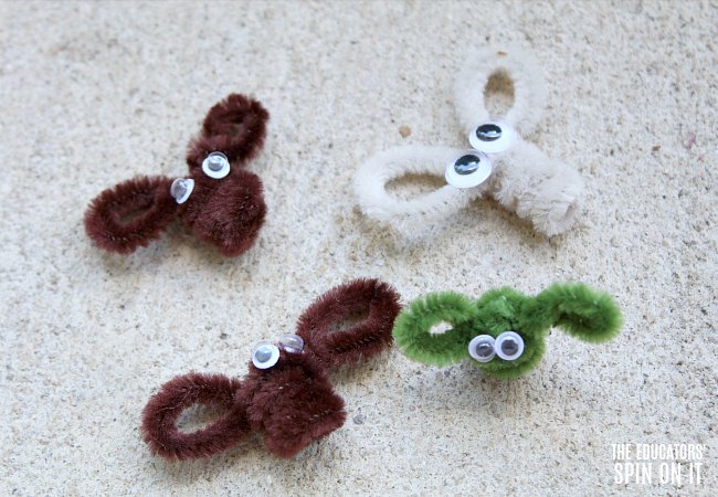 Pipe Cleaner Insects for Frog Themed Toss Game for Preschoolers - The Educators' Spin On It Pipe Cleaner Insects for Frog Themed Toss Game for Preschoolers