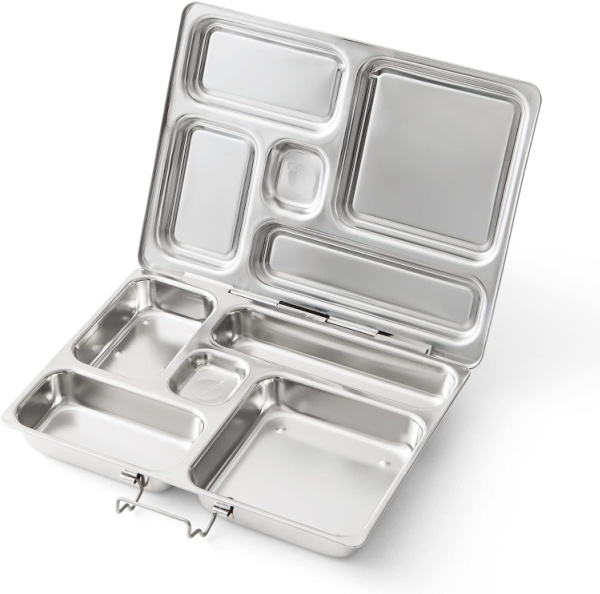 PlanetBox Rover Class Stainless Steel Bento Lunch Box with 5 Compartments - The Educators' Spin On It PlanetBox Rover Class Stainless Steel Bento Lunch Box with 5 Compartments
