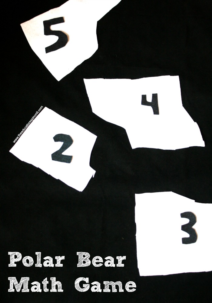 polar%2Bbear%2Bmath%2Bgame.jpg - The Educators' Spin On It Polar Bear Math Game with Iceberg Numbers on White Felt