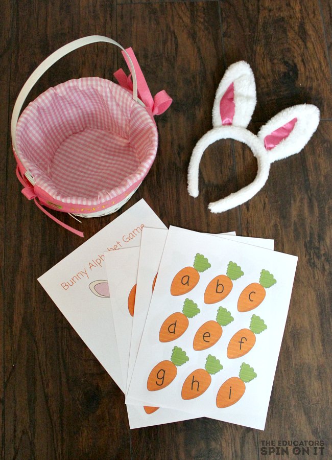 Printable Bunny Alphabet Game from The Educators' Spin On It - The Educators' Spin On It Printable Bunny Alphabet Game from The Educators' Spin On It