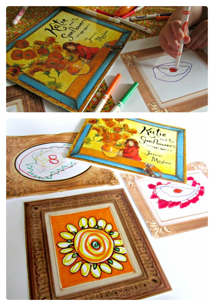 Printable-Frames-for-Making-a-Kids-Art-Gallery-Inspired-by-Katie-and-the-Sunflowers-Book-at-B-InspiredMama.jpg - The Educators' Spin On It Printable Frams for making a Kids Art Gallery Inspired by Katie and the Sunflowers Book