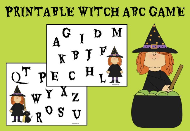 PRINTABLE WITCH ABC GAME - The Educators' Spin On It PRINTABLE WITCH ABC GAME