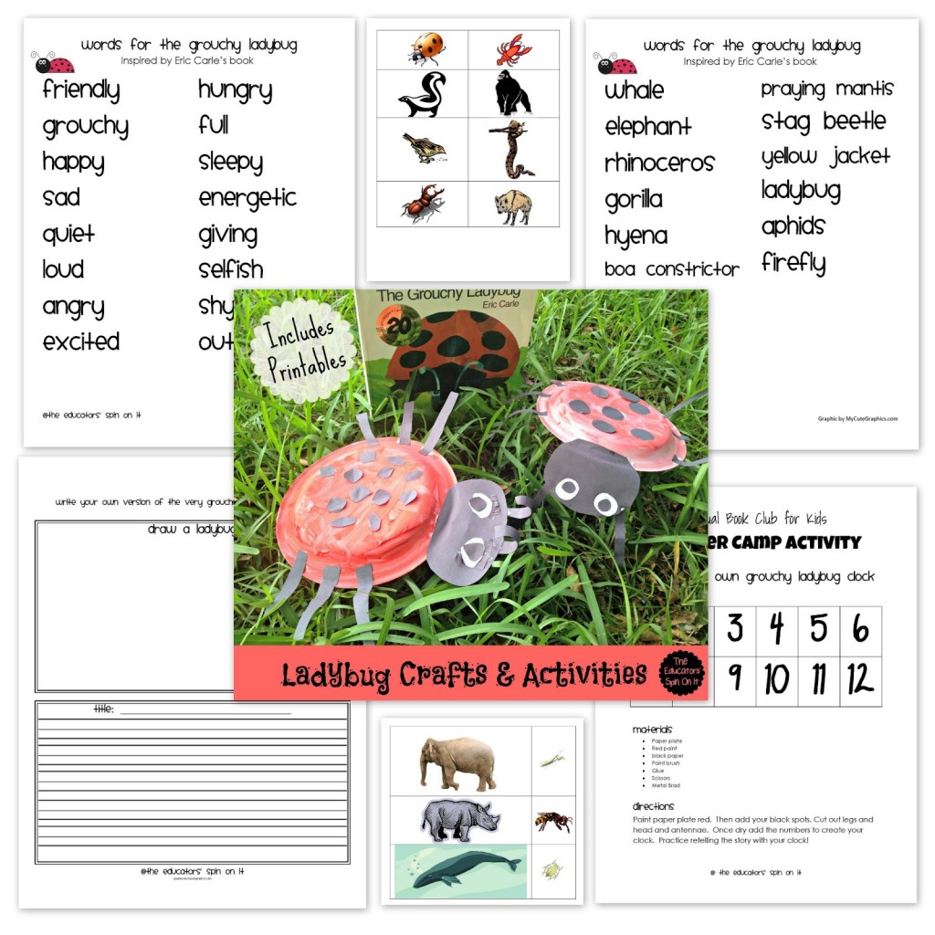 Printables+for+The+Grouchy+Ladybug+by+Eric+Carle.jpg - The Educators' Spin On It The Grouchy Ladybug Printable PDG