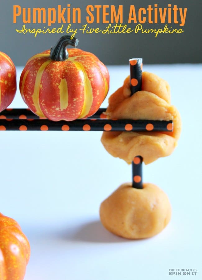 Pumpkin STEM Activity inspired by Five Little Pumpkins for Preschoolers - The Educators' Spin On It Pumpkin STEM Activity inspired by Five Little Pumpkins for Preschoolers