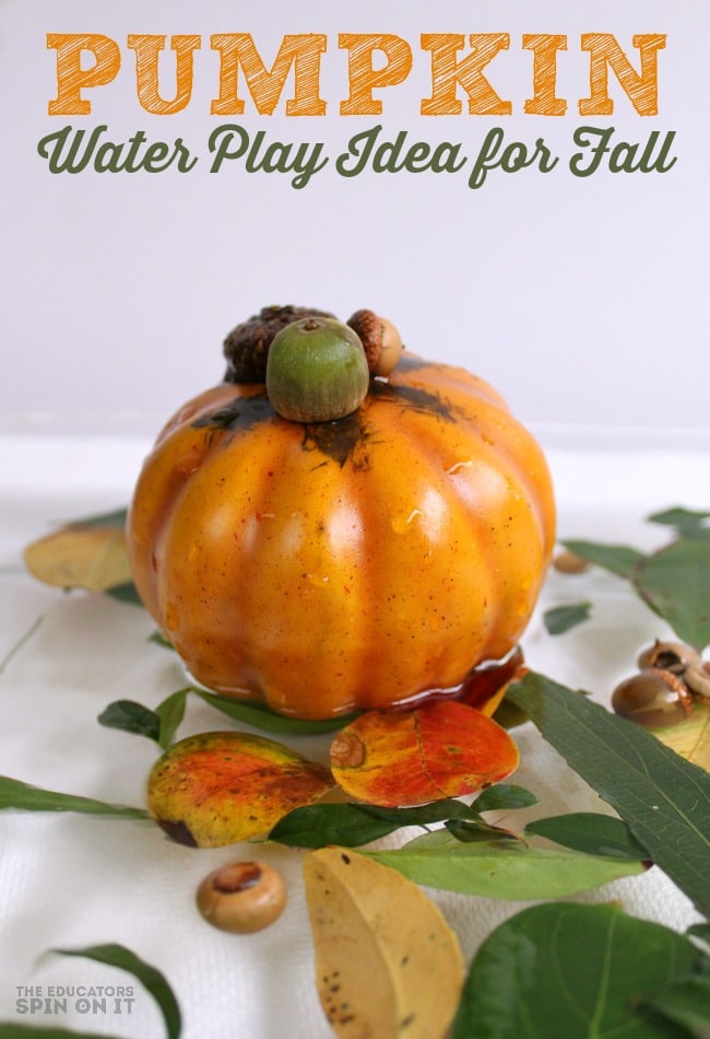 pumpkin-water-play-idea-for-fall - The Educators' Spin On It Pumpkin Water Play Idea for Fall
