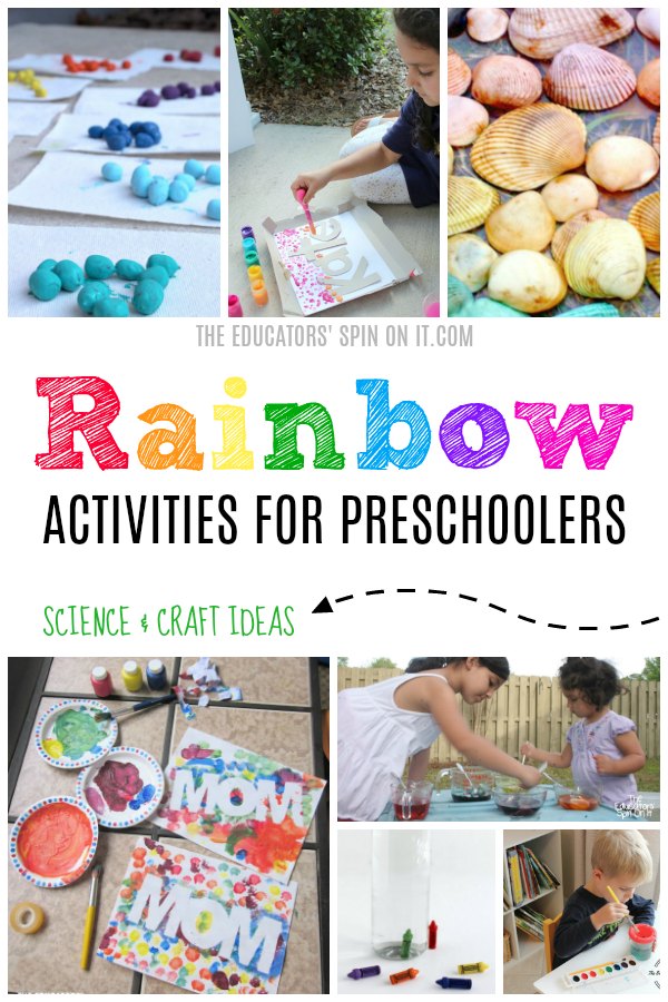 Rainbow Activities for Preschoolers that feature Science and Craft Ideas - The Educators' Spin On It Rainbow Activities for Preschoolers that feature Science and Craft Ideas