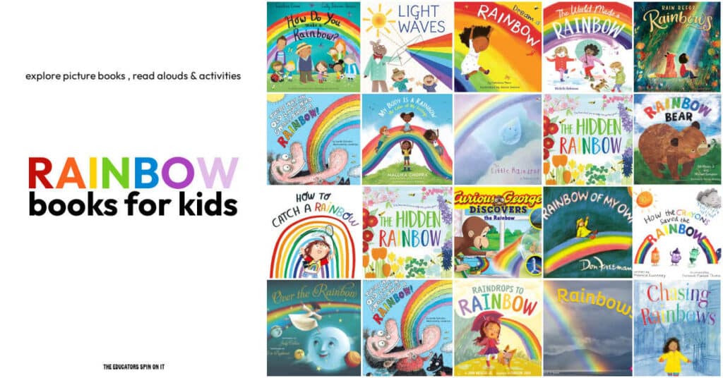 rainbow-book-list-for-kids-fb - The Educators' Spin On It Colorful Rainbow Books for Kids.