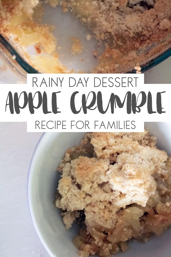 rainy-day-dessert-ideas-apple-crumble-ideal-for-families - The Educators' Spin On It Apple Crumble Recipe from Rainy Day Mum