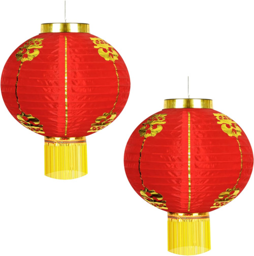 Red Paper Lanterns Hanging Decorations for Chinese Spring Festival Celebration - The Educators' Spin On It