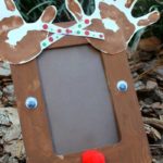 Reindeer handprint photo frame for a Handmade Gift Idea