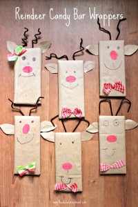 reindeer%2Bcandy%2Bbar%2Bwrappers.jpg - The Educators' Spin On It Chocolate bars wrapped in brown paper to look like reindeers for gift idea