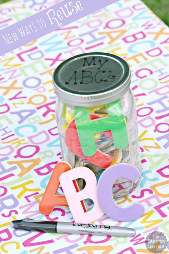 reusing-containers-with-markers-gift-idea - The Educators' Spin On It Reusing containers for storage and labeling with permanent markers