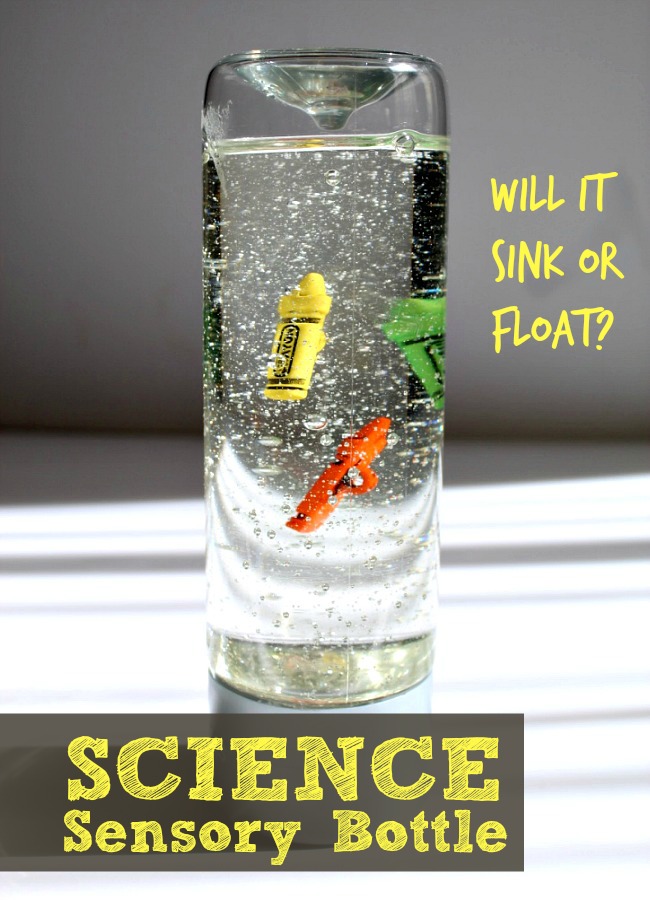 Science Sensory Bottle Density Test with Kids - The Educators' Spin On It Science Sensory Bottles to explore Density with Kids