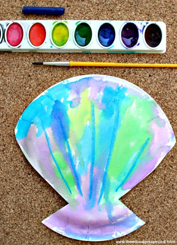 SEashell Craft - The Educators' Spin On It Sea Shell Craft and MORE Ocean Themed Playdate Activities
