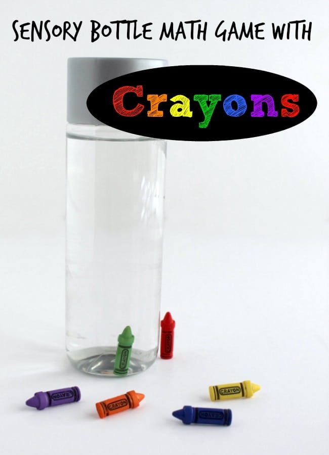 Sensory Bottle Math game with Crayons - The Educators' Spin On It Sensory Bottle Math Game with Crayons