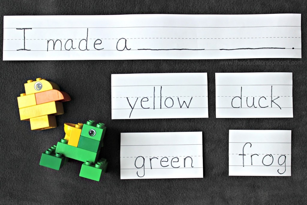 sentences.jpg - The Educators' Spin On It Learn to read with LEGO with sentence strips