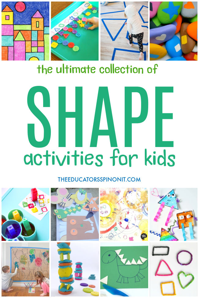 shape-activities-for-preschool-and-kindergarten - The Educators' Spin On It The ultimate collection of shape activities for preschoolers