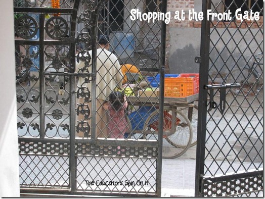 Shopping at the gate Shopping at the gate