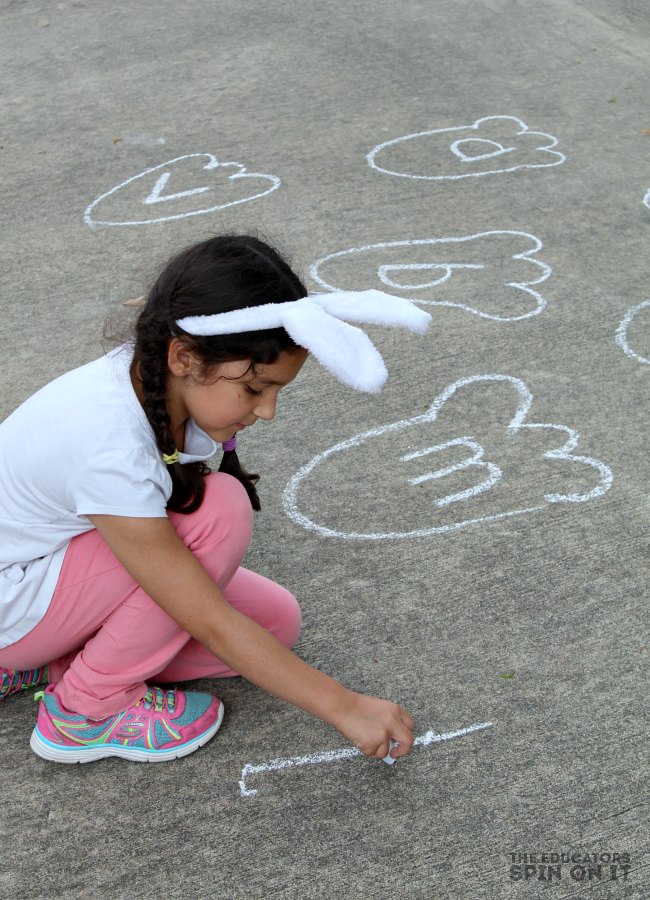 Sidewalk Chalk Bunny Alphabet Game - The Educators' Spin On It Sidewalk Chalk Bunny Alphabet Game