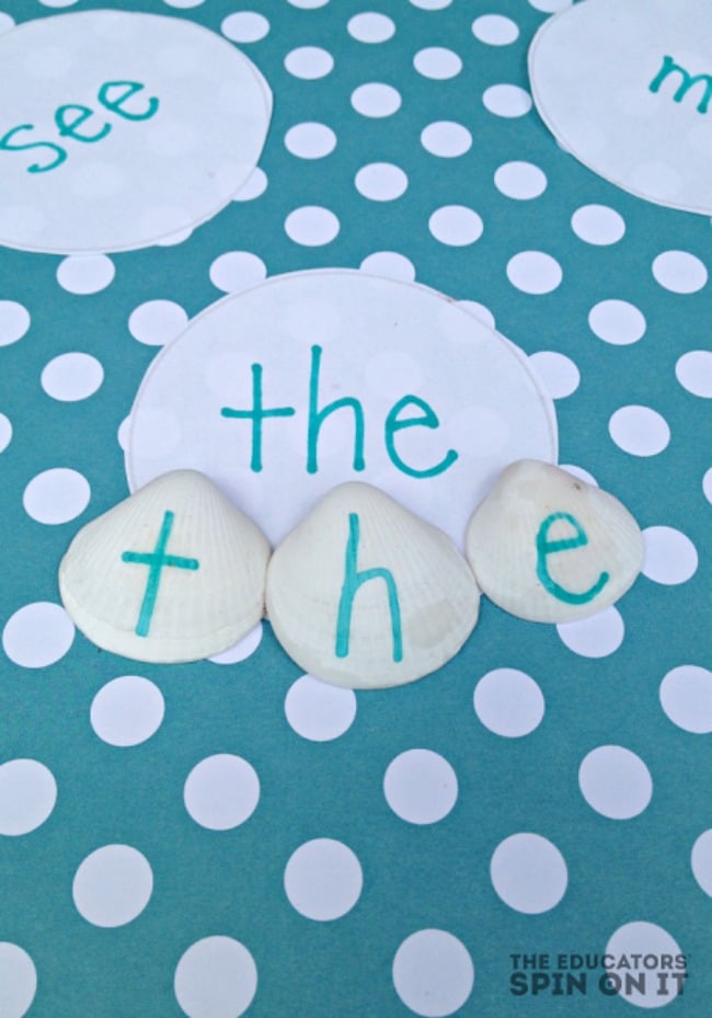 sight-word-game-for-kids-with-sea-shells - The Educators' Spin On It Sight Word Game for Kids with Sea Shells