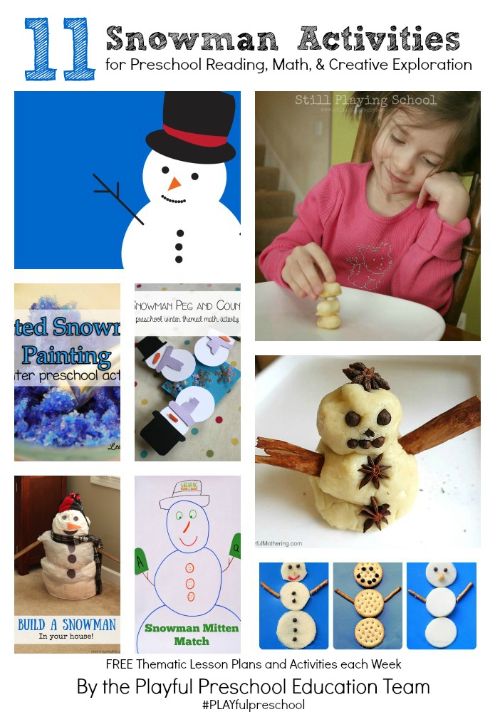Snowman Activities for Preschool - The Educators' Spin On It Snowman Activities for Preschoolers